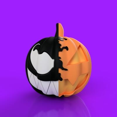 venomized pumpkin 3d model