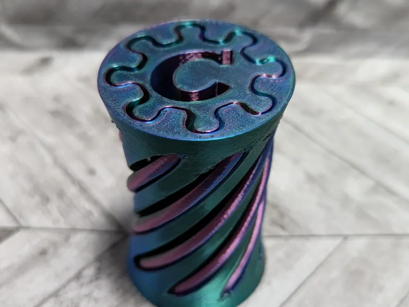 Spirale Letter C Interne Doorgang Fidget 180 Graden Twist
