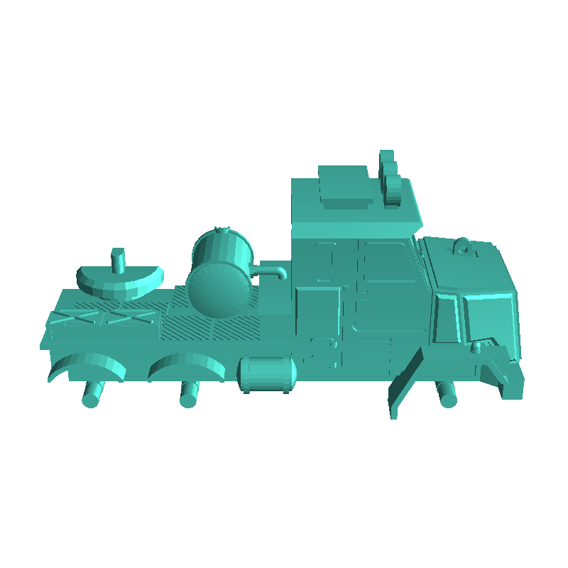 Modern Twelve-Wheel Truck with Front Blade and Rear Tank (11