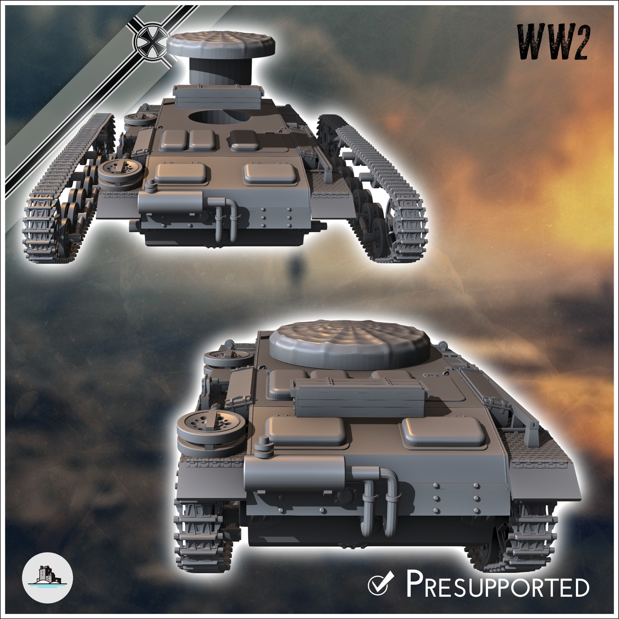 Munitionspanzer III - WW2 miniatures armor war flames world | 3D models ...