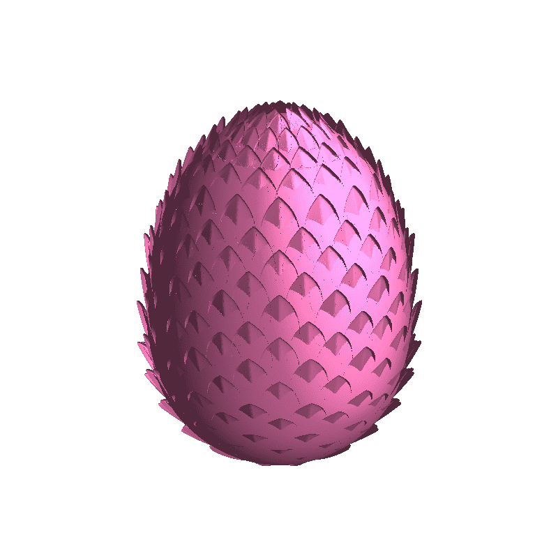 Dragon egg from prusa 3d site original and low poly