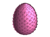 Dragon egg from prusa 3d site original and low poly-0