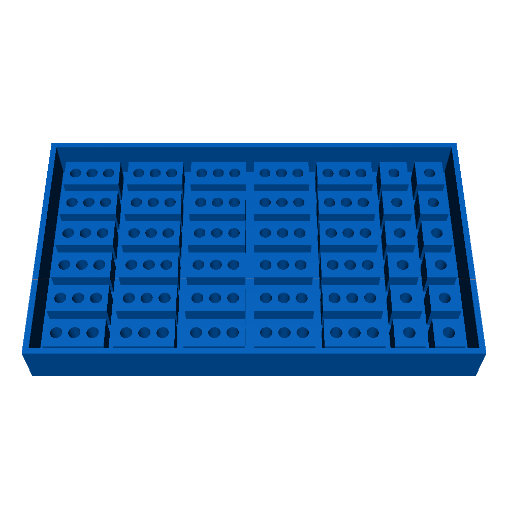 miniature 3 hole brick mold