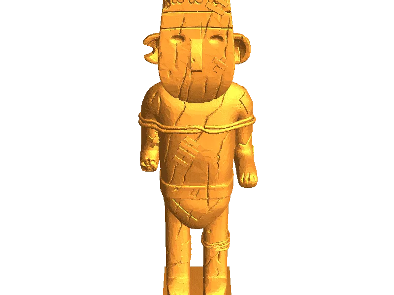 Statua di Arumbaya da tintin e l'orecchio spaccato