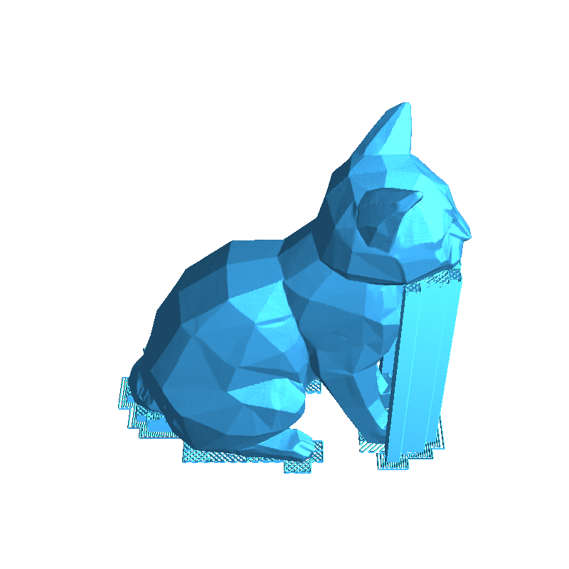 Low Poly Cat Figurine - Art - PLA - 3D printed product - фото 11