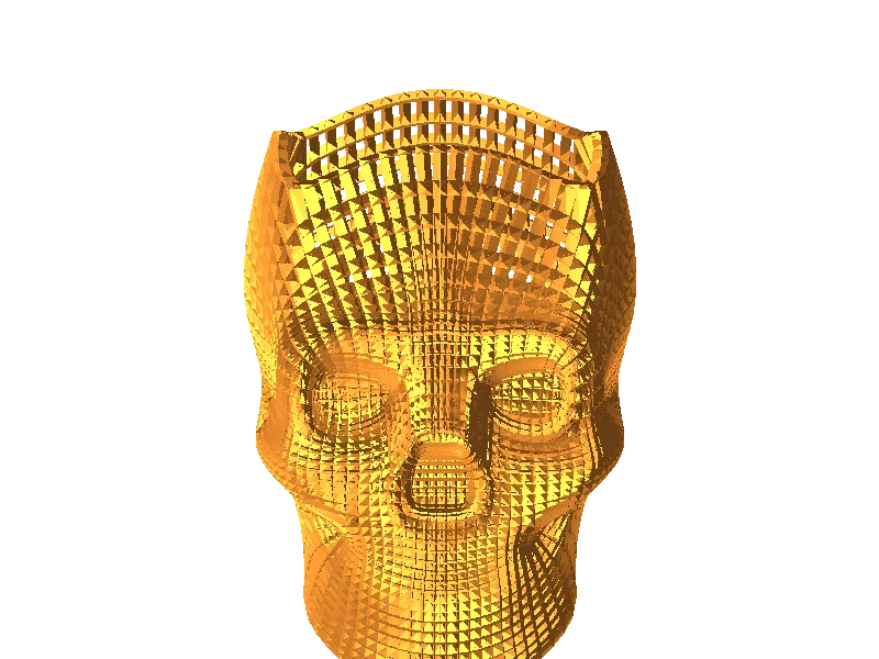 skull pencil holder from thingiverse 1st test online print
