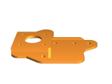 ender x axis mount plant for dampner bracket 2 of 2-0