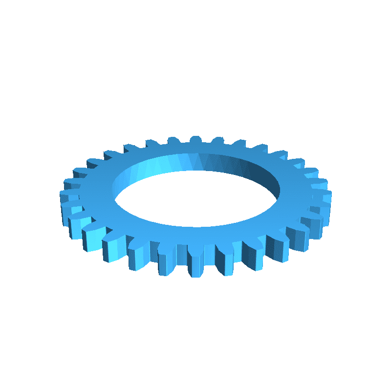 Spur gear with involute teeth, 64cm diameter 3D models download