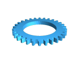 Spur gear with involute teeth, 64cm diameter-0
