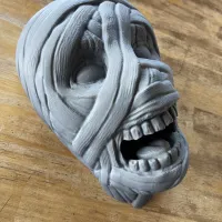 MUMMY HEAD WALL MOUNTED HEADPHONES HOLDER - NO SUPPORTS-2