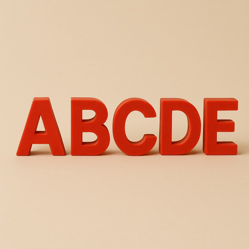 3D Printer Files | 3MF File | 3D‑Printed Verdana Font Alphabet Letters ...