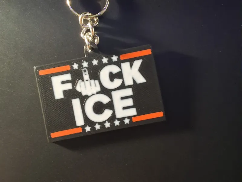 F**K ICE Keychain 