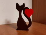 A cat with a heart-0