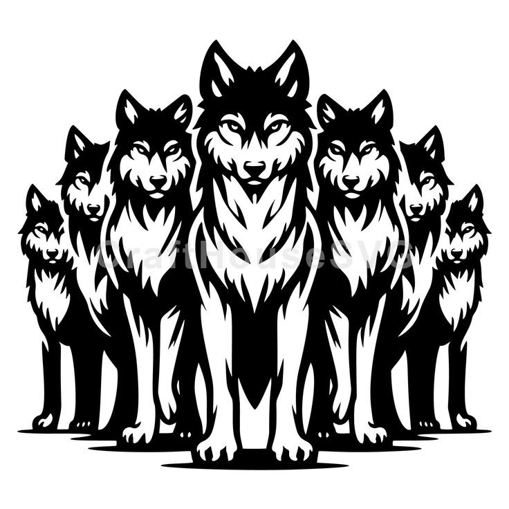 wolf pack wall art