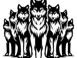 wolf pack wall art-0