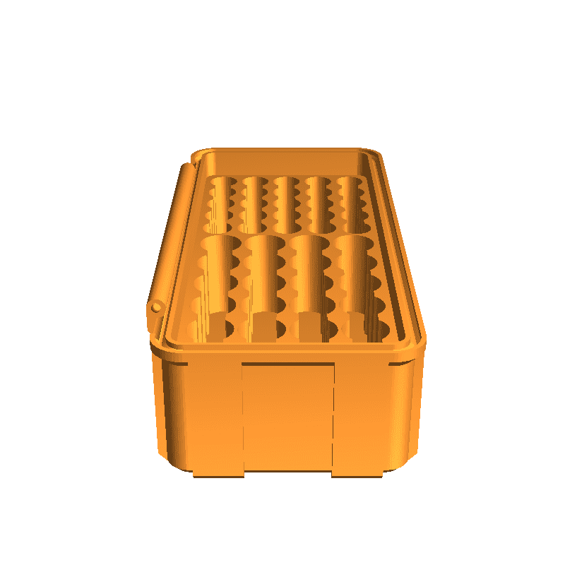 Parametrizable Rugged Battery Box (OpenSCAD)