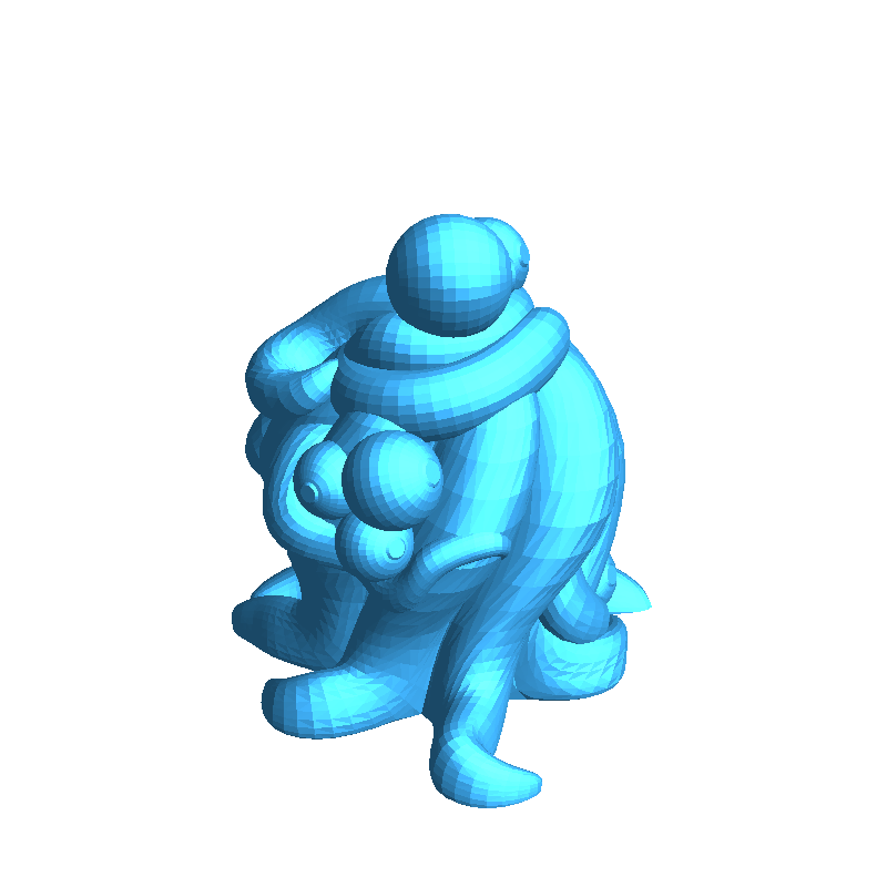 Chibi Cthulhu for full color, mutli-material, or single colo