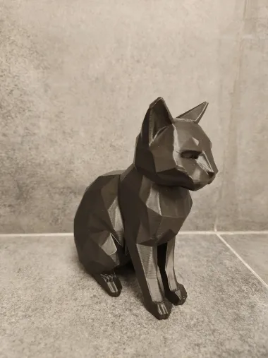 Low Poly Cat Figurine - Art - PLA - 3D printed product - фото 15