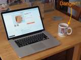 The Laptop Saver - A sub-desk level drink holder-2