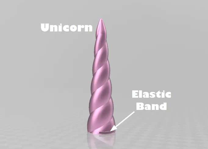 Unicorn Horn for Elastic- /Hairband