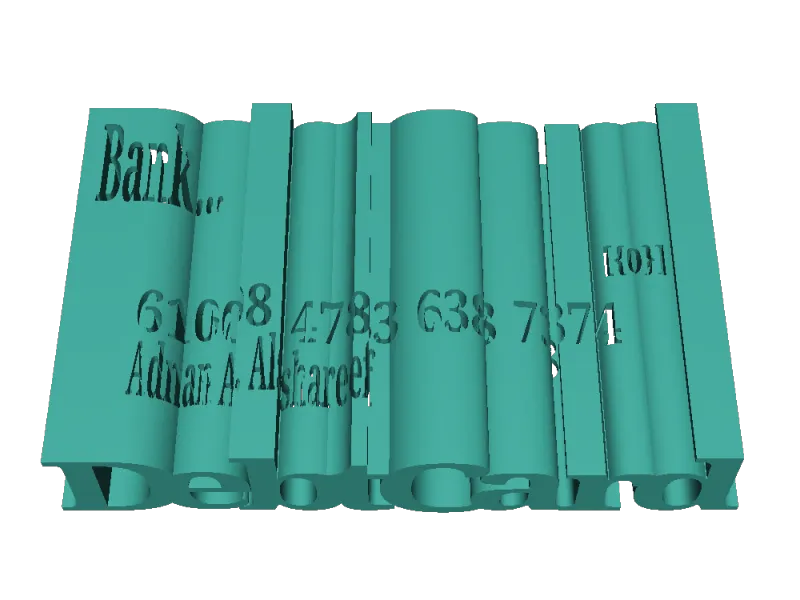 Flip Text Tarjeta de débito