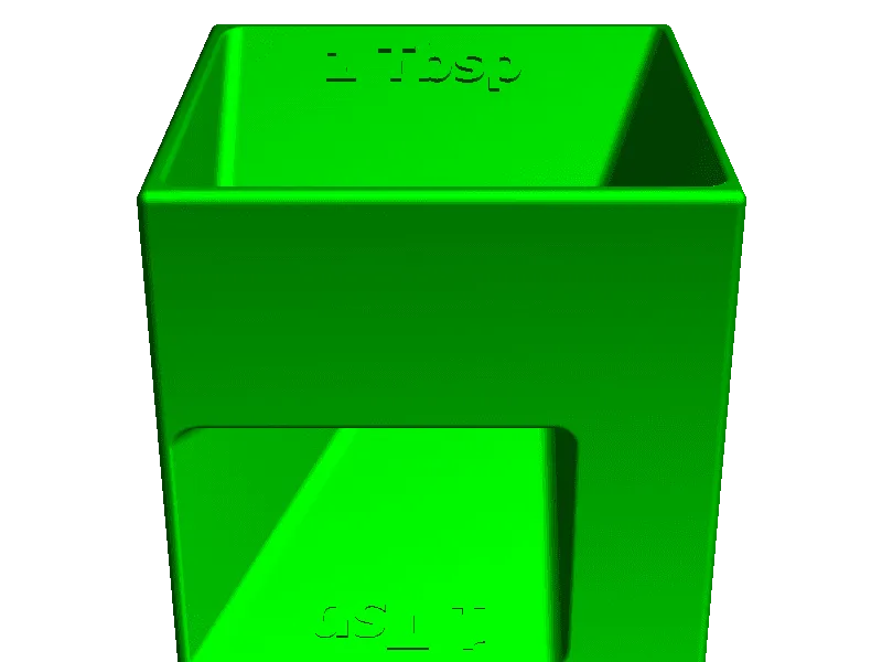 Cucchiai di misura a forma di cubo