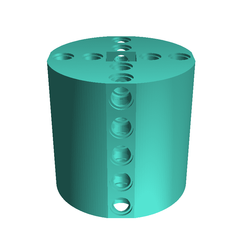 Cylindrical LegoBeam/BitBeam bricks