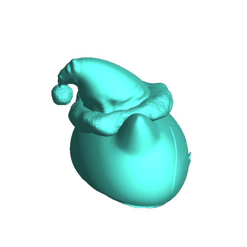 Santa Snorlax Christmas Ornament