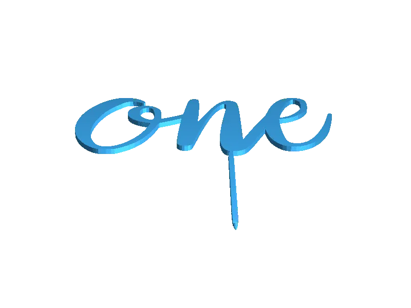 Cake Topper - One