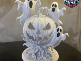 🎃 HAUNTED PUMPKIN & GHOSTS – 3D HALLOWEEN DECORATION 👻-4