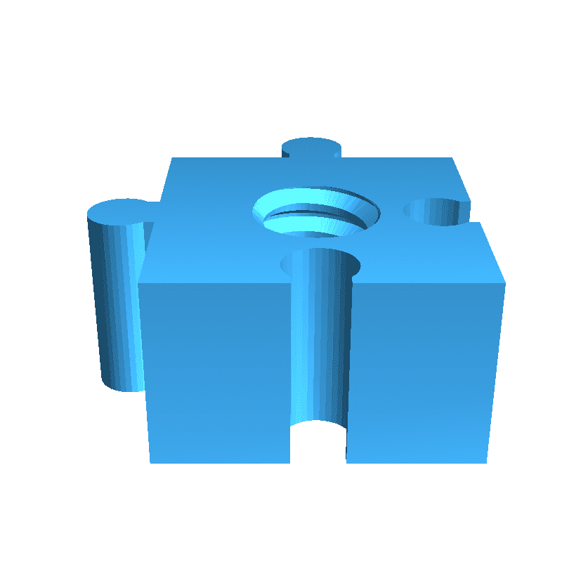 Jigsaw nozzle storage blocks for M6-size 3D print nozzles