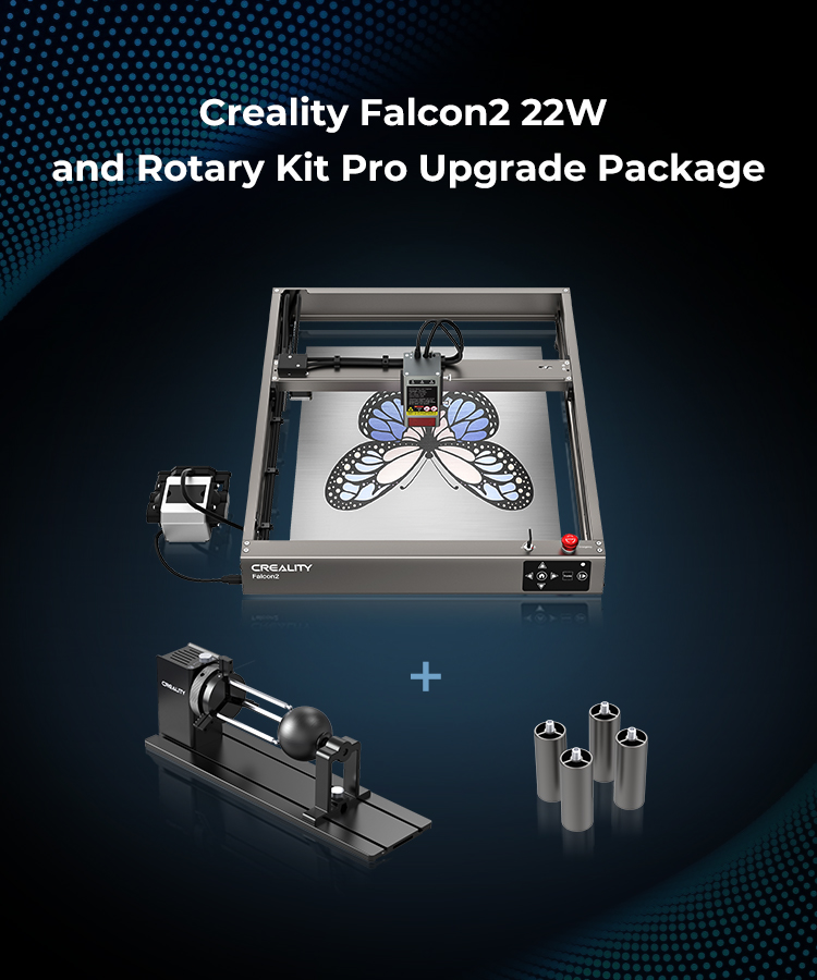 【falconman】2巻セット Creality Falcon2 22W and Rotary Kit Pro Upgrade-Package | Laser