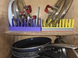 Dishes drying rack Lids storage rack for the kitchen-4