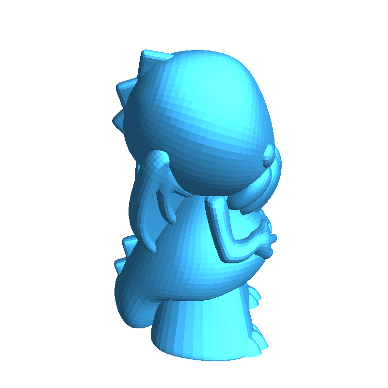 Chibi Cthulhu for full color, mutli-material, or single colo