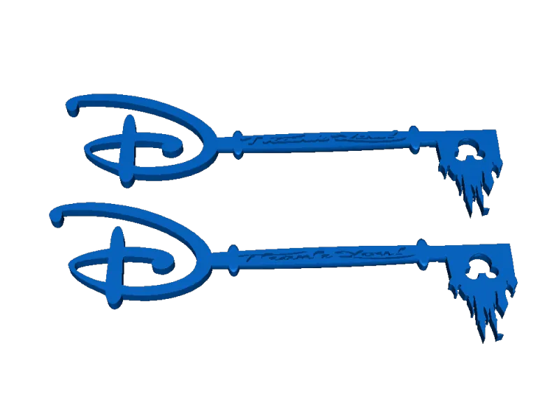 Disney sleutels met bedankje erin
