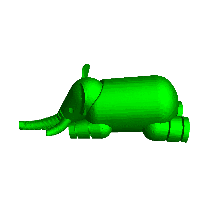 LeFabShop Elephant with thicker trunk