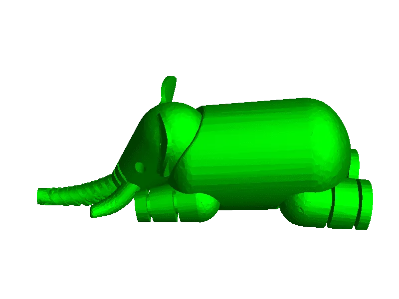LeFabShop Elephant with thicker trunk