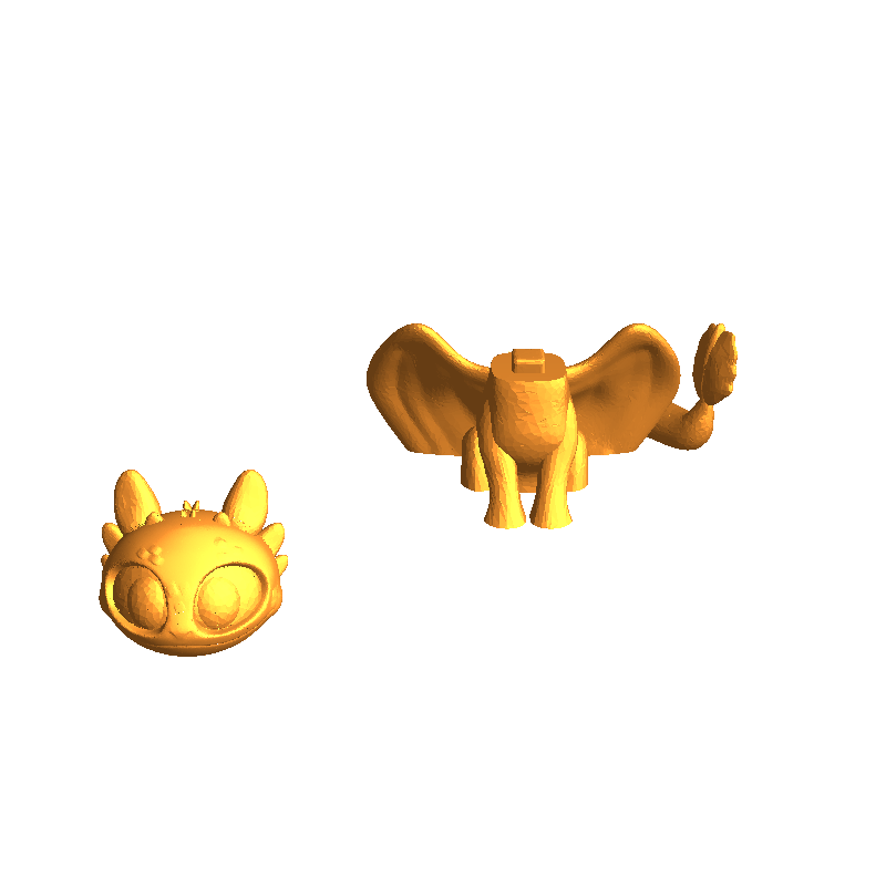 Sitting Toothless Dragon ( No Support )