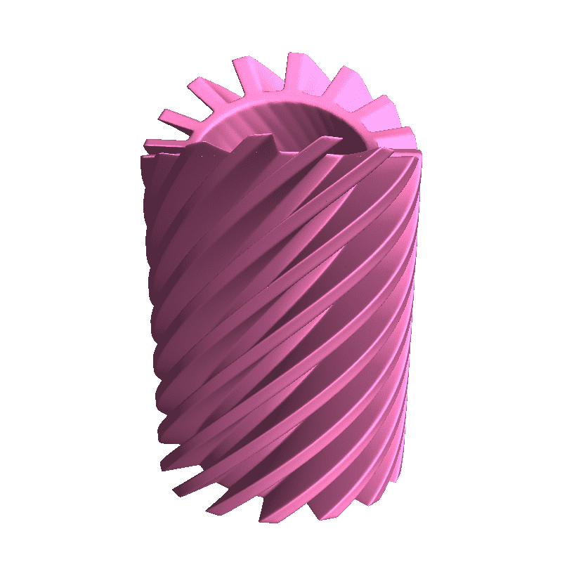 Spiral Gear Flower Pot