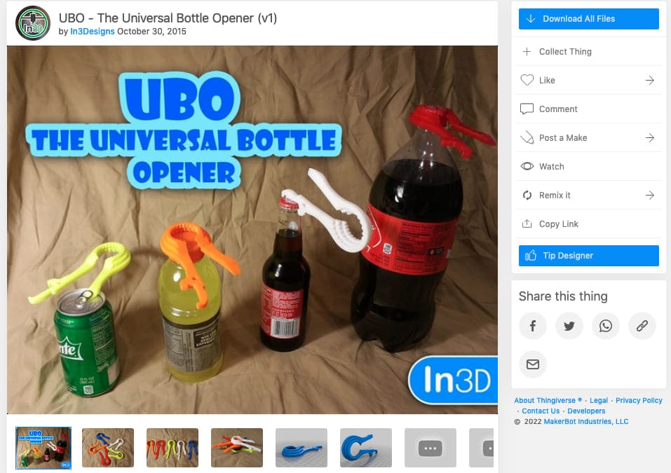 Universal Bottle Opener 3D model