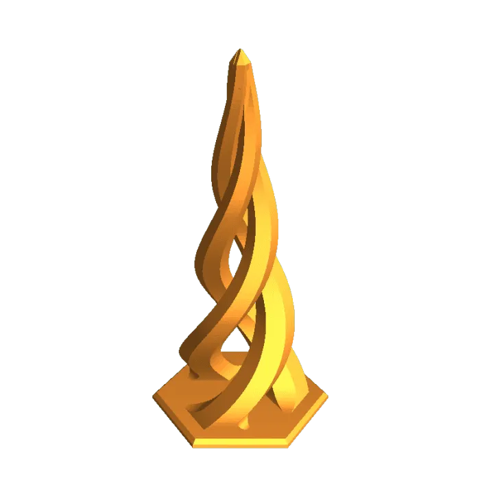 Free Sculptures & Artworks STL Download - Hexagonal_Helix_Sculpture ...