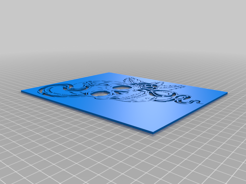 Free Digital Art STL Download - Skull Snake stencilby SMT_M 🦊