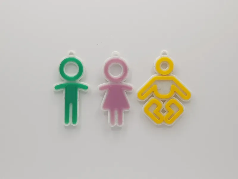 Boy, Girl or Baby Keychain #1