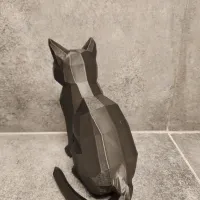 Modern Geometric Low Poly Cat-3