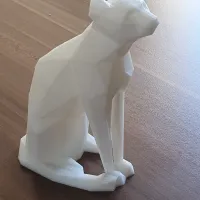 Cat - Egyptian cat low poly-1