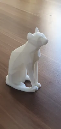Cat - Egyptian cat low poly-1