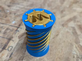 Spiral Fidget With Internal Letter M - Exposed Spiral
