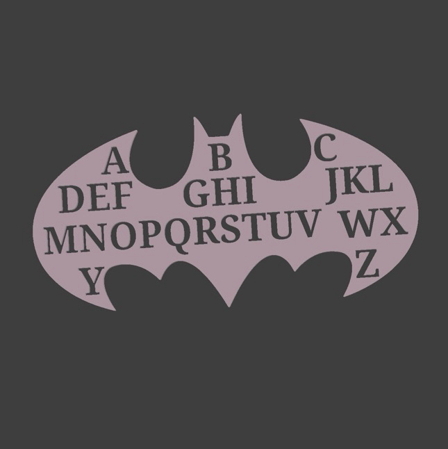 3D Printer Files | 3MF File | Batman Logo Stencil of Letters | Creality ...