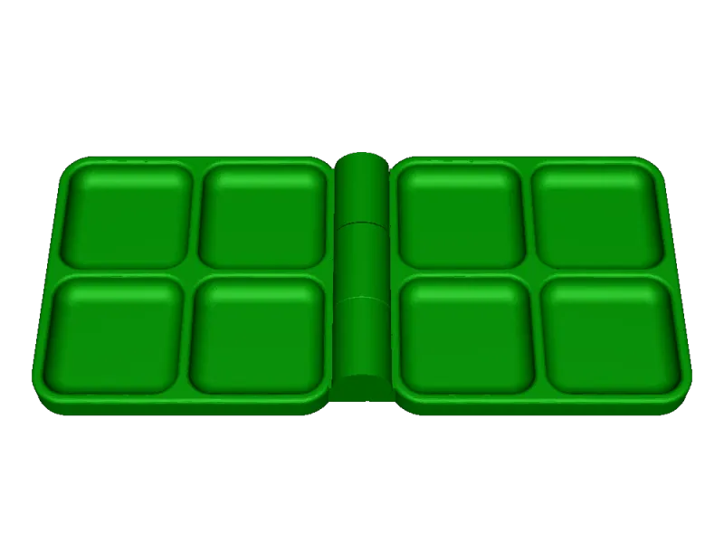 Folding 8 section parts/screw tray.