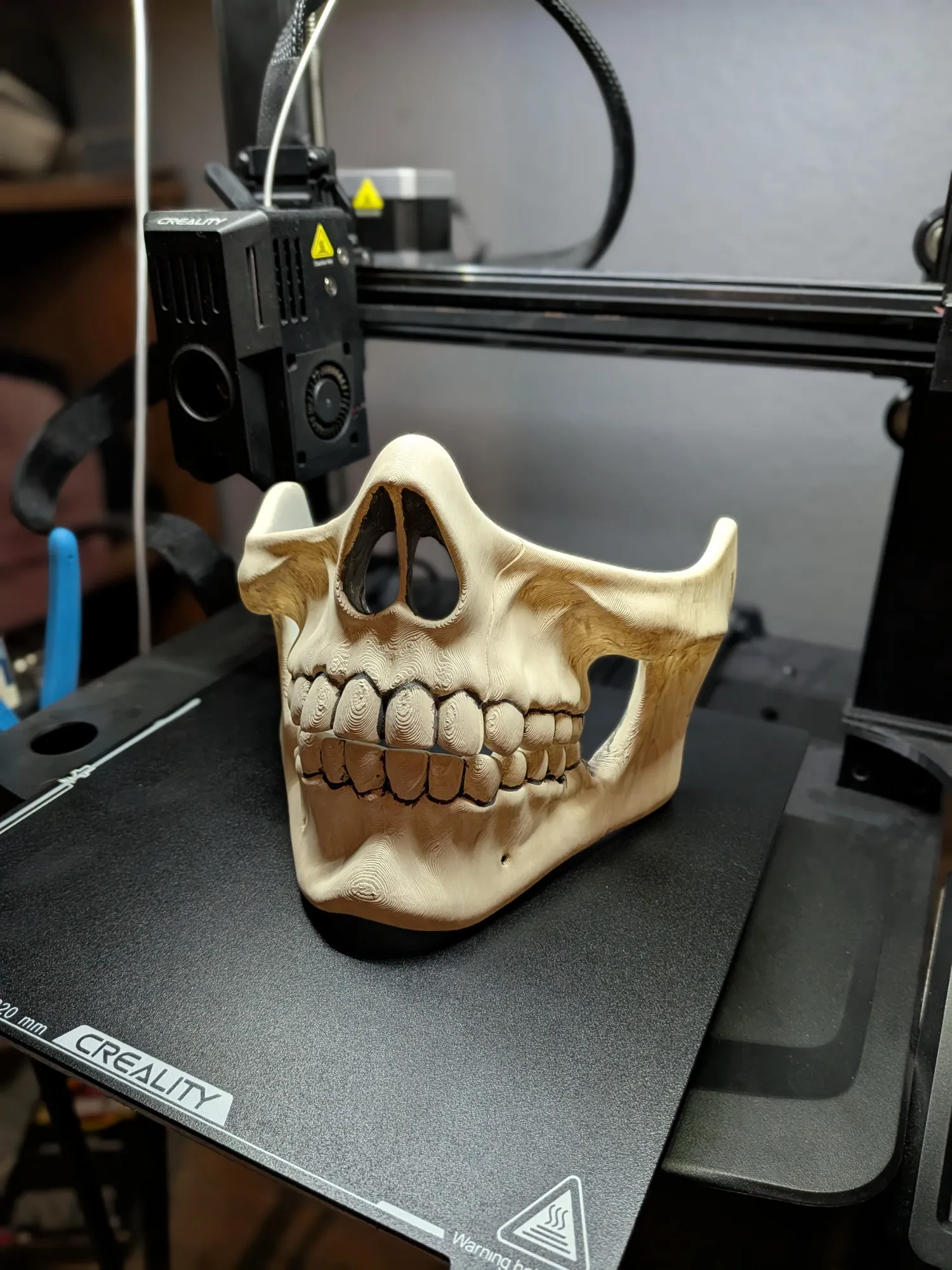 Halloween Mouth Covered Skeleton Mask-0